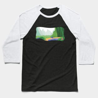 Background Chinese Bamboo Forest Asian Baseball T-Shirt